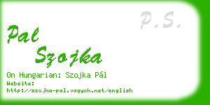 pal szojka business card